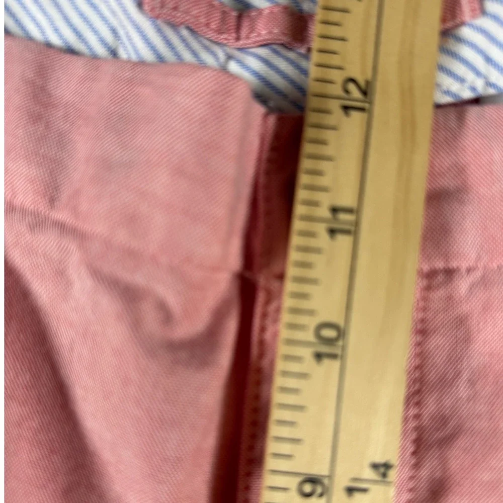Chaps Mens Bermuda Oxford Shorts Pink Stretch Cotton Size 36 10 Inseam 210K00